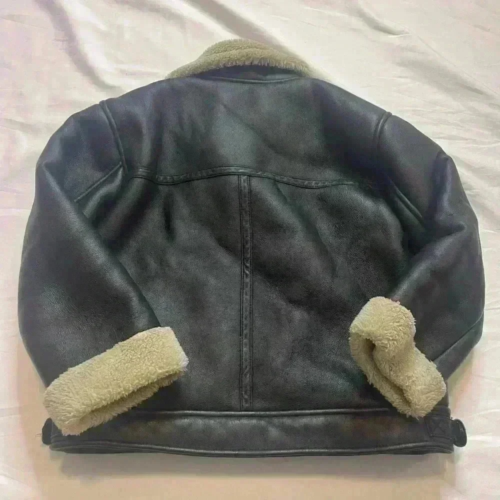 Zara Girls Combo Double Faced Biker Moto Jacket Black Cream - Picture 6 of 10